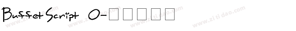 Buffet Script_0字体转换